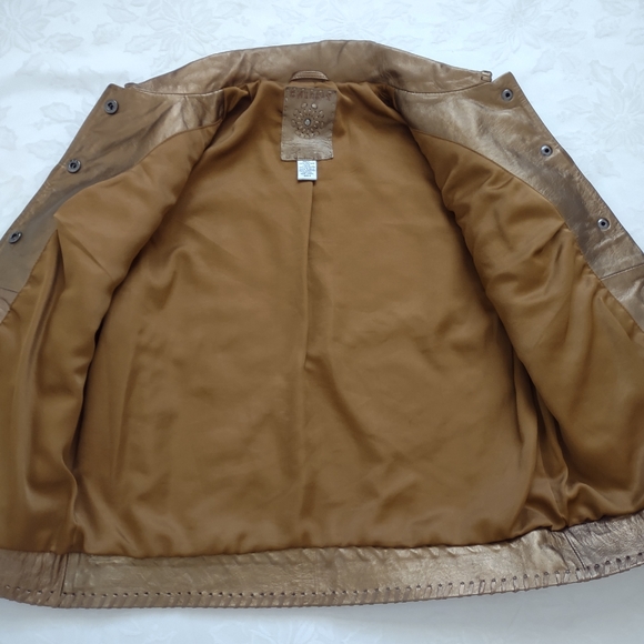 Studded leather Limited Edition jacket southwestern motif embellished - Picture 8 of 13